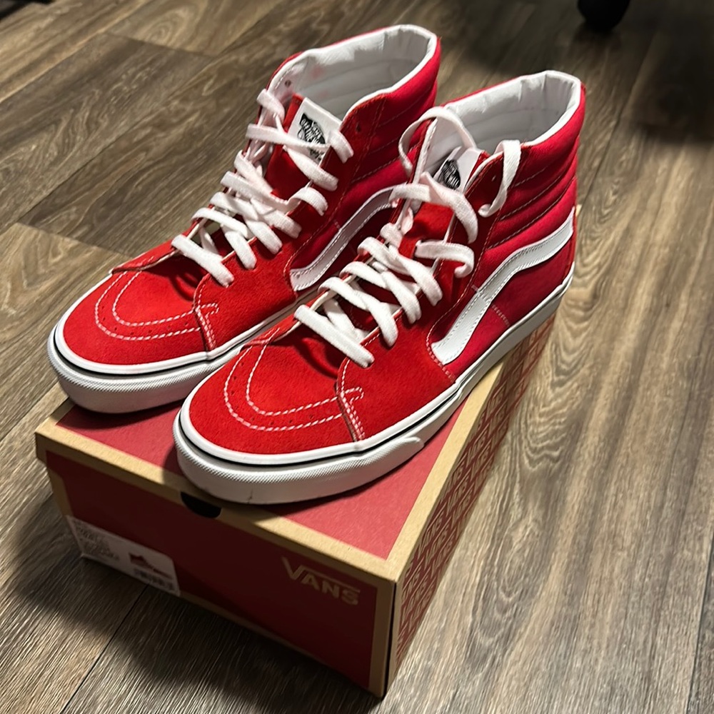 Vans red size 10M sk8-hi sneakers